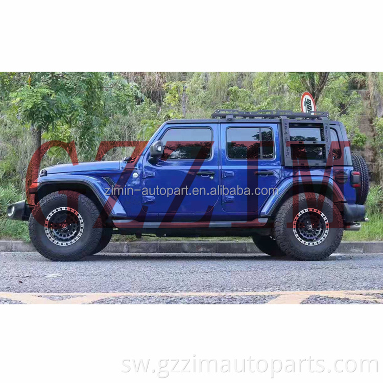 Sehemu za nje za gari gari aluminium alloy paa rack paa nyeusi shehena ya jeep kwa jeep